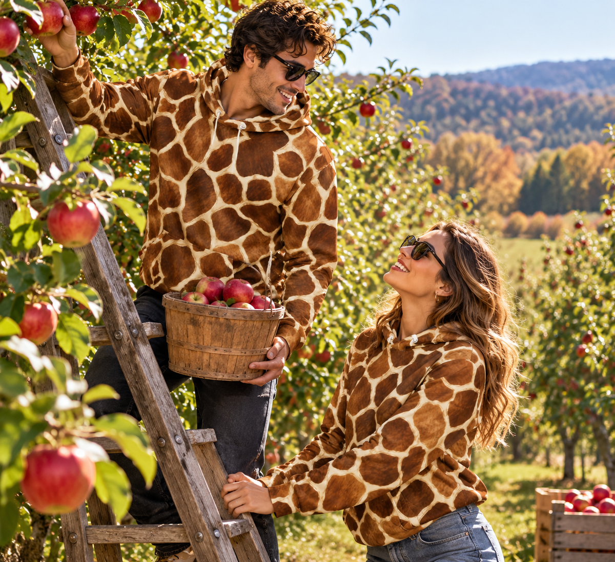 Giraffe Print Hoodie | The Wild Edit