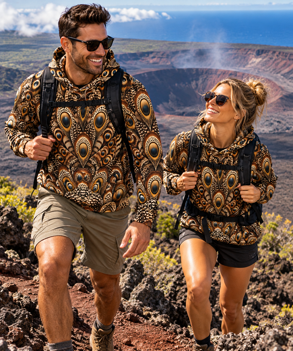 Great Argus Pheasant Feather Hoodie | Nature’s Original Camouflage