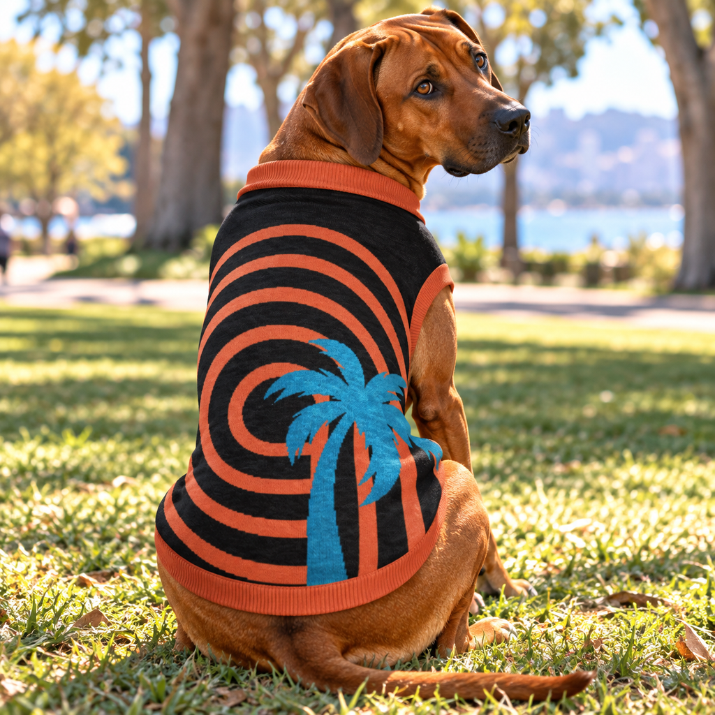 Palm Tree Knitted Pet Sweater