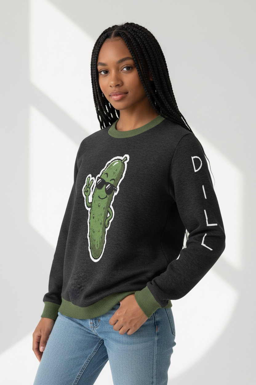 Big Dill Knitted Crew Neck Sweater
