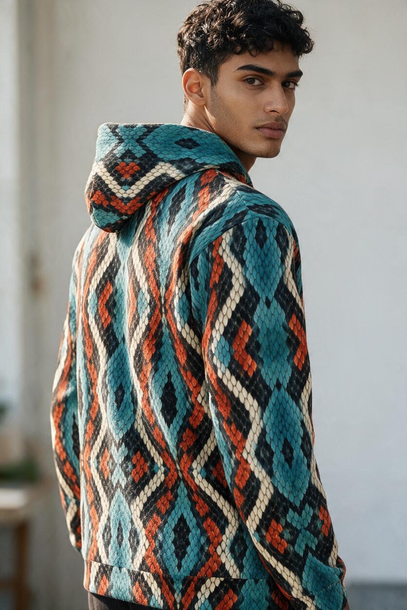 Blue Coral Snake Hoodie