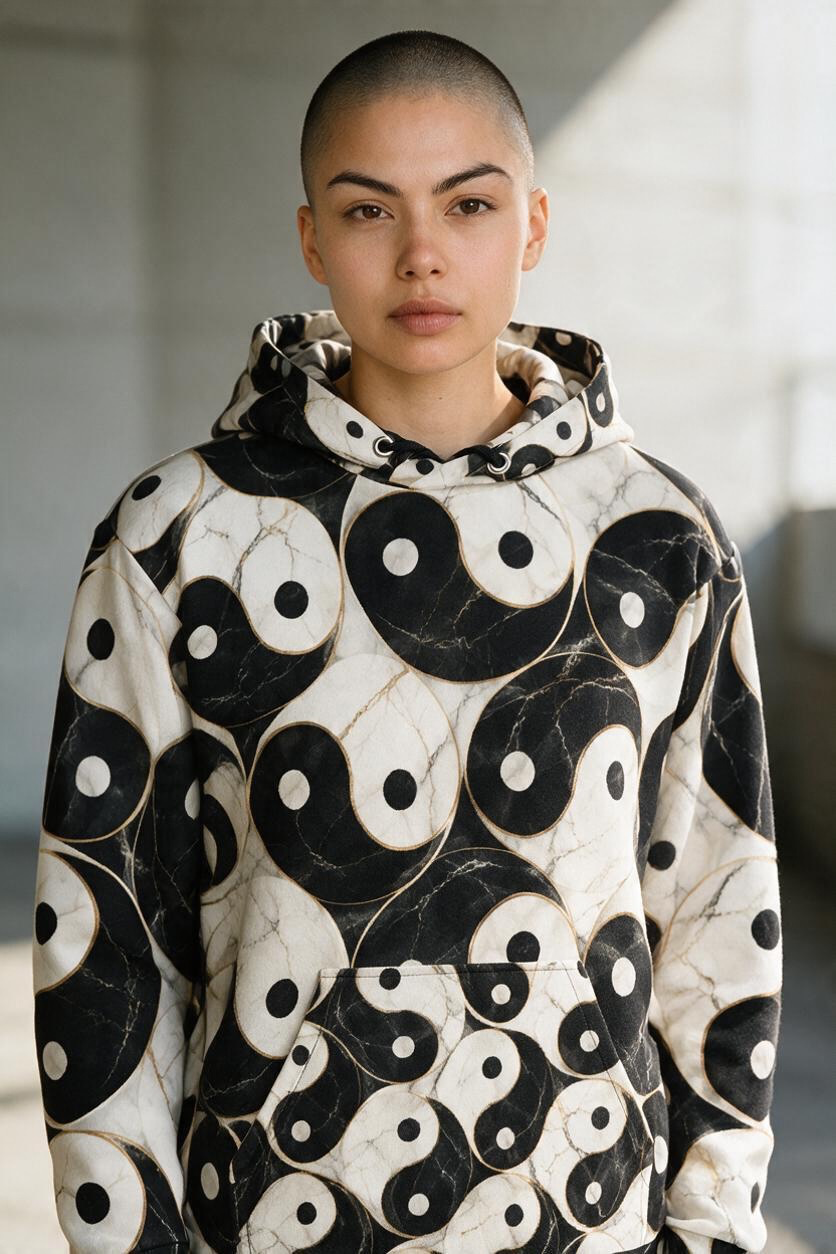 Yin Yang Marble Hoodie