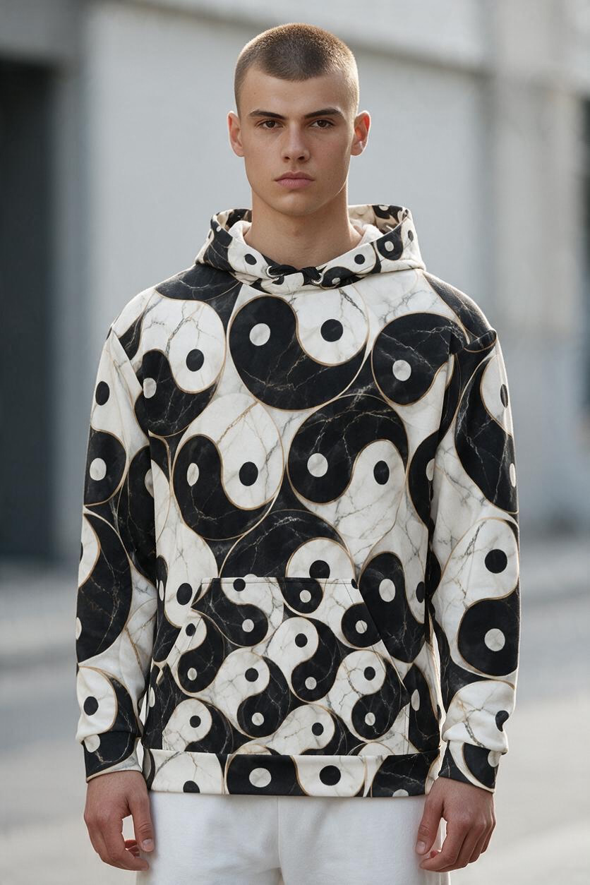 Yin Yang Marble Hoodie