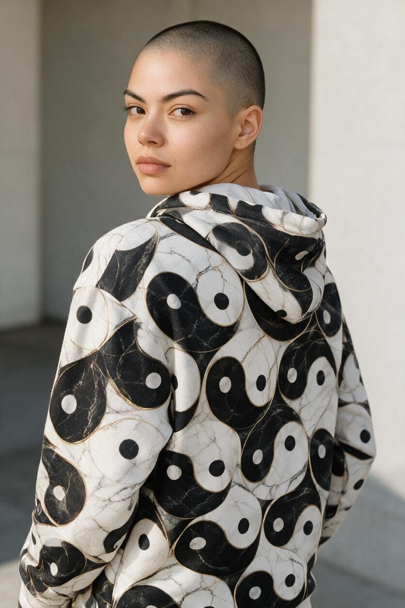 Yin Yang Marble Hoodie