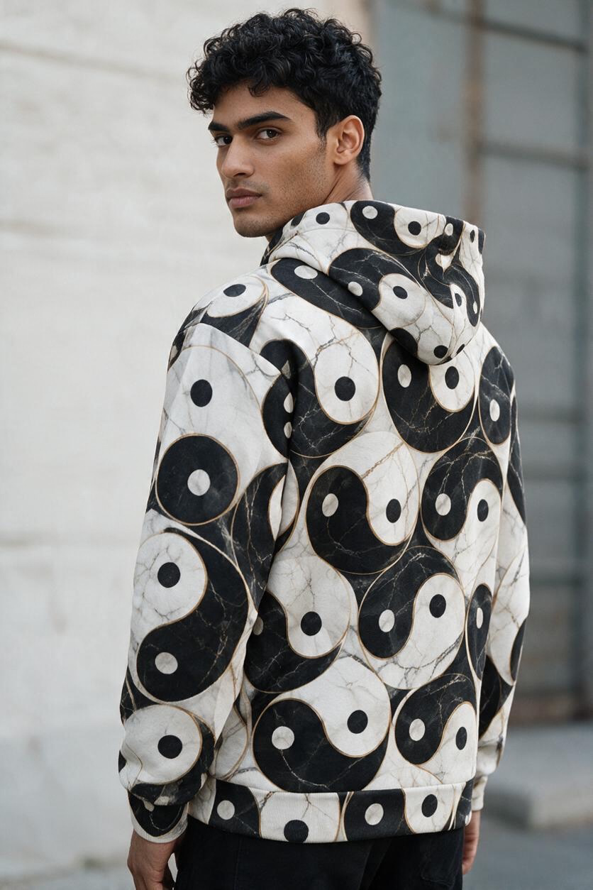 Yin Yang Marble Hoodie