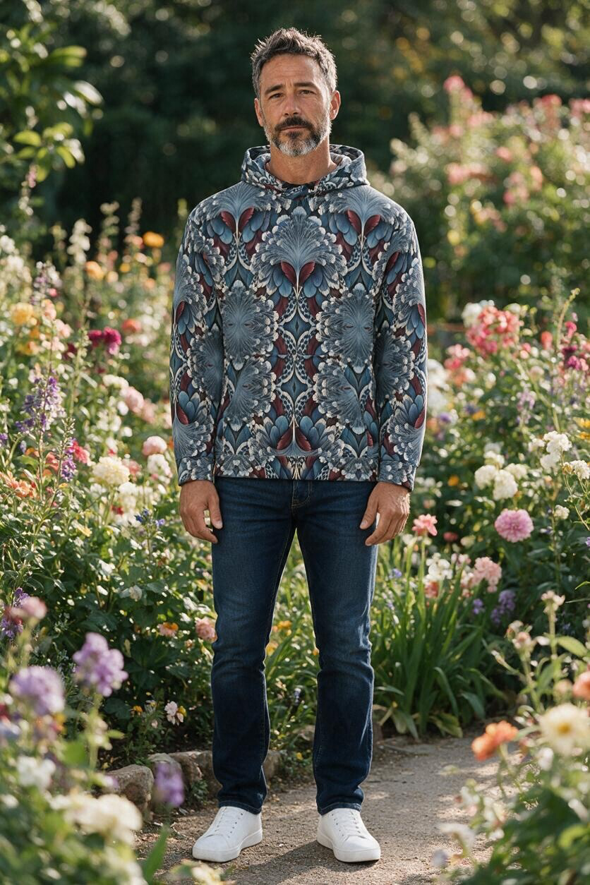 Victoria Crowned Pigeon Feather Hoodie | Nature’s Original Camouflage