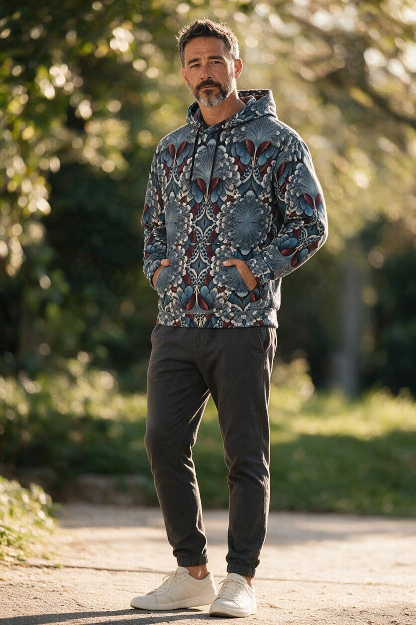 Victoria Crowned Pigeon Feather Hoodie | Nature’s Original Camouflage