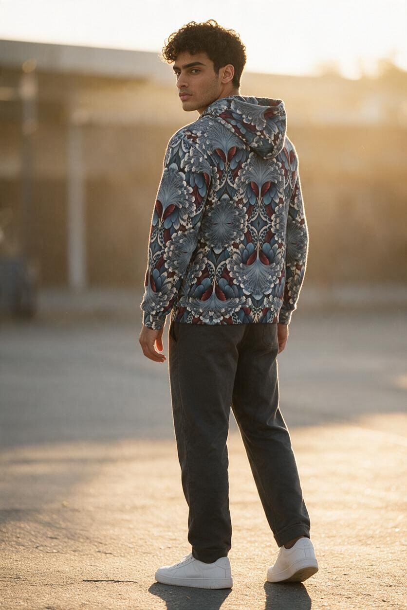 Victoria Crowned Pigeon Feather Hoodie | Nature’s Original Camouflage
