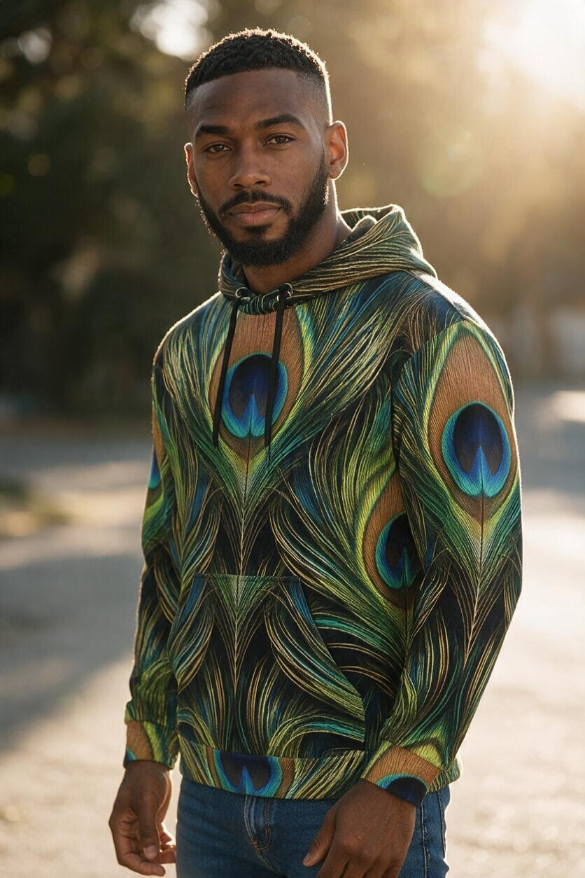 Peacock Feather Hoodie | Nature’s Original Camouflage