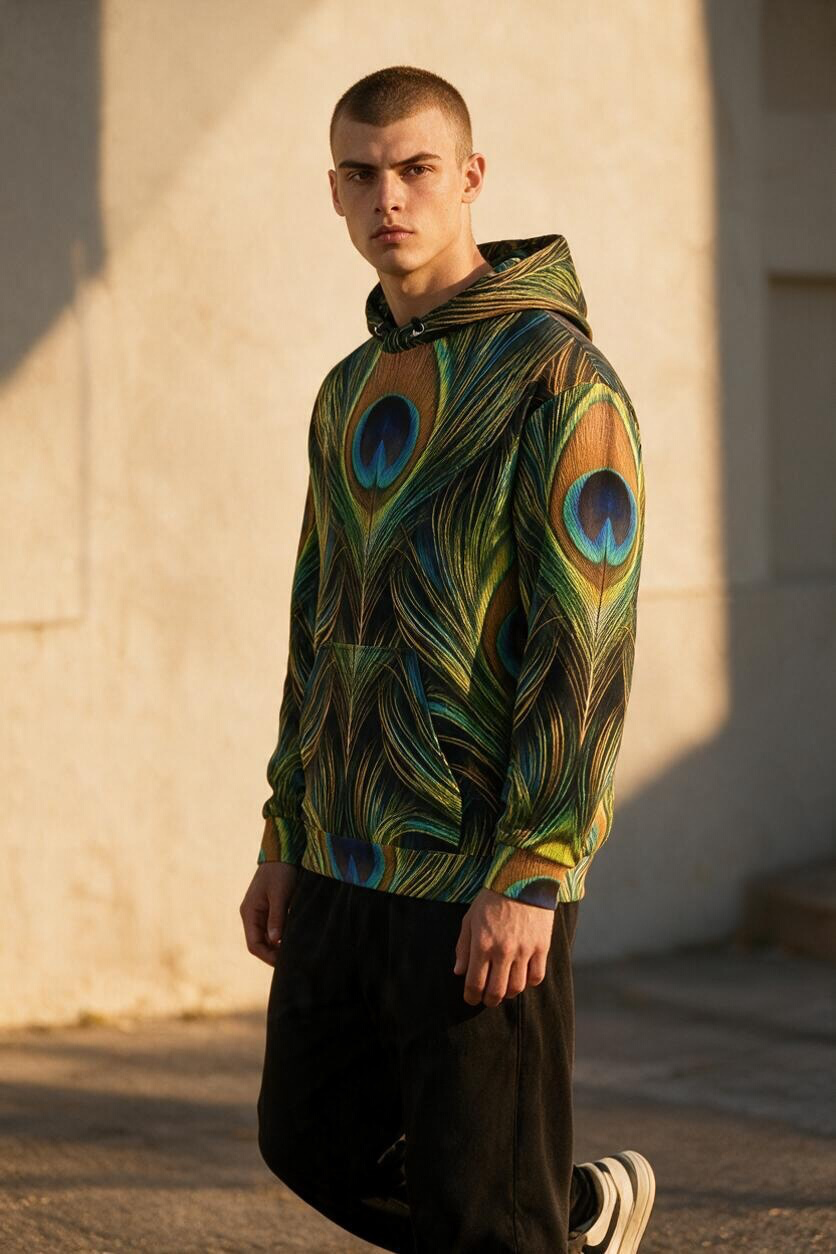 Peacock Feather Hoodie | Nature’s Original Camouflage