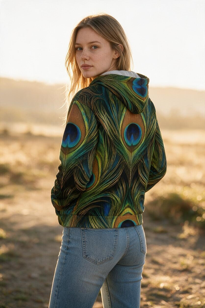 Peacock Feather Hoodie | Nature’s Original Camouflage
