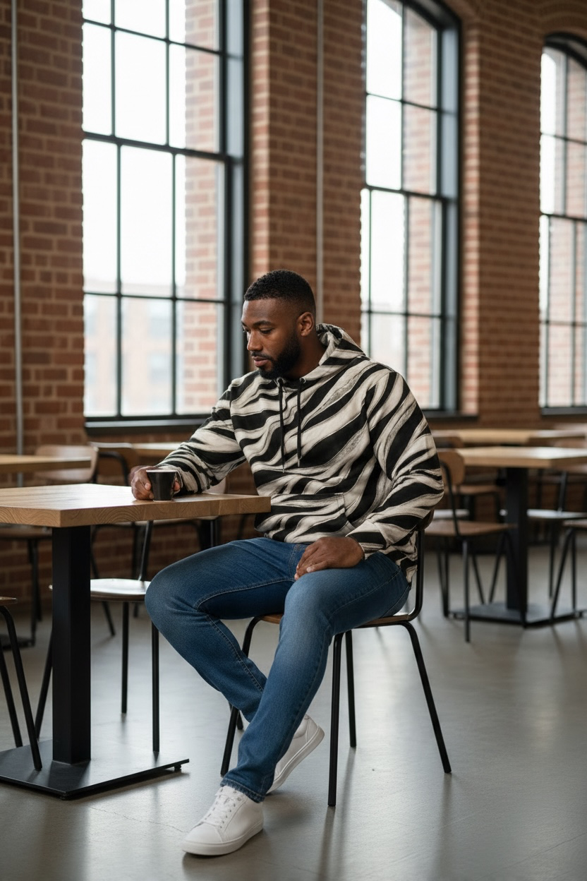 Zebra Stripe Hoodie