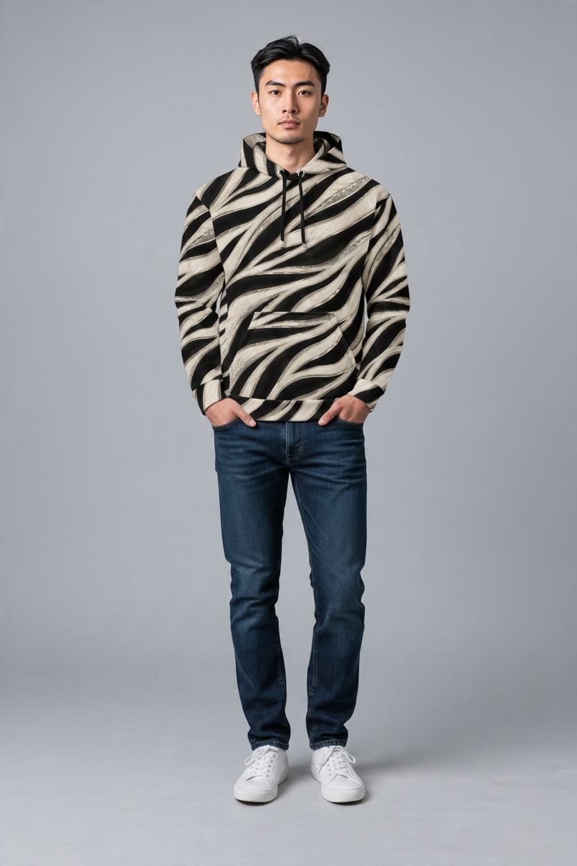 Zebra Stripe Hoodie