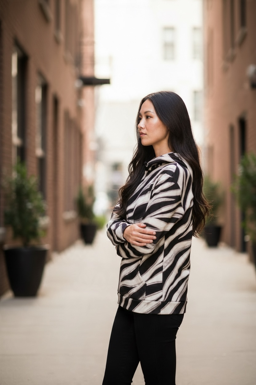 Zebra Stripe Hoodie
