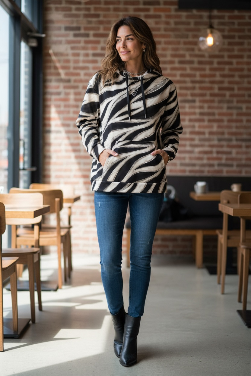 Zebra Stripe Hoodie