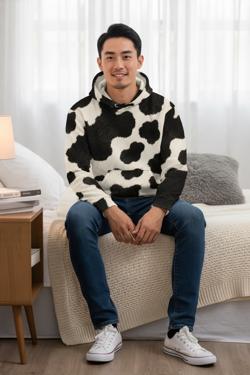 Cow Print Hoodie