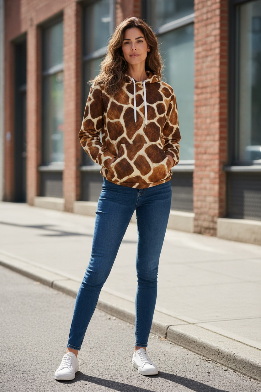 Giraffe Print Hoodie | The Wild Edit