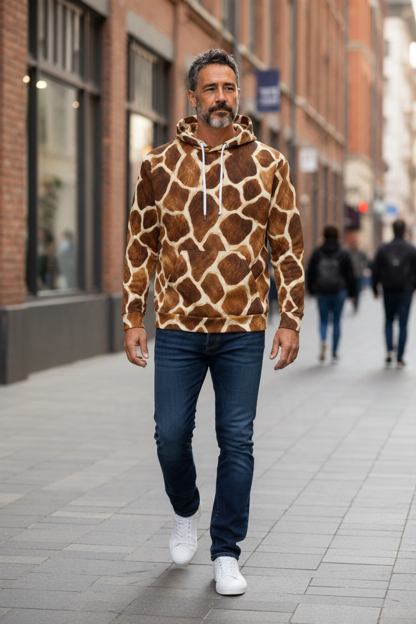 Giraffe Print Hoodie | The Wild Edit
