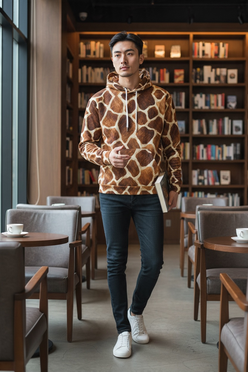 Giraffe Print Hoodie | The Wild Edit
