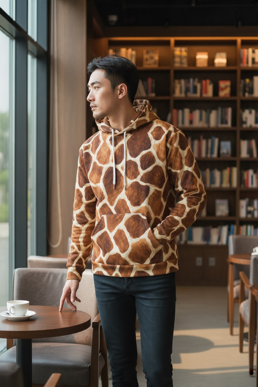 Giraffe Print Hoodie | The Wild Edit