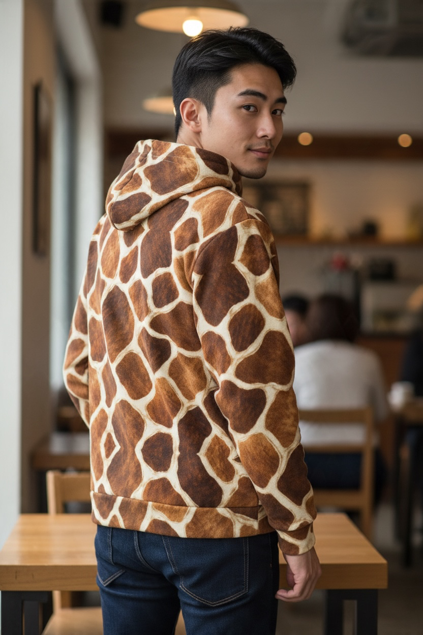 Giraffe Print Hoodie | The Wild Edit