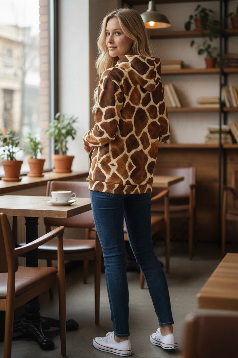 Giraffe Print Hoodie | The Wild Edit