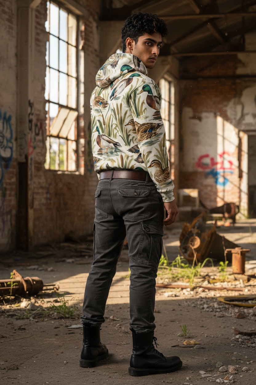 Mallard Duck Hoodie – Vintage Wetland Wildlife Print