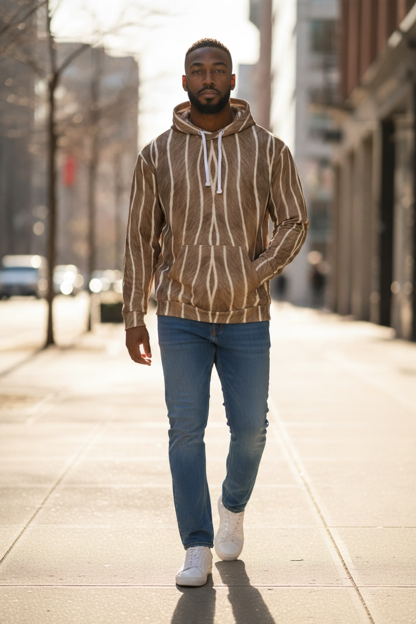 Greater Kudu Print Hoodie | The Wild Edit